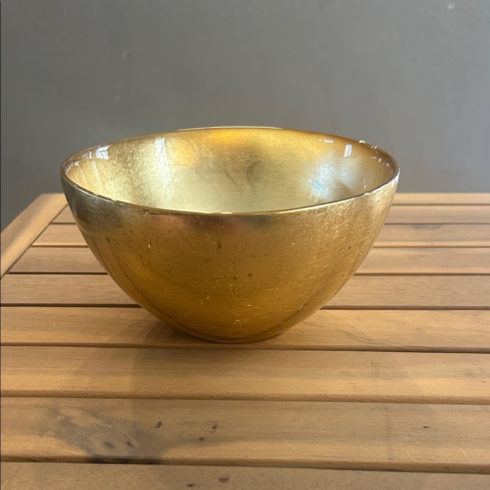 Anthropologie Gold Decorative Glass Bowl. Reign nut bowl-out of stock online